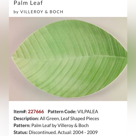 🍃VILLEROY & BOCH LEAF PLATE-Beautiful Serving Dish for your Spring Table - Picture 3 of 8